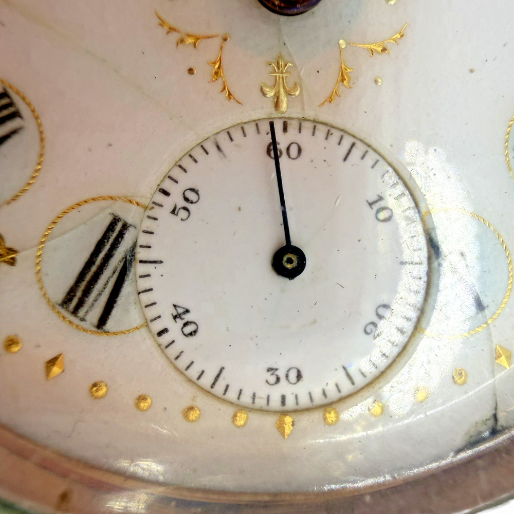 Antique NM Johnson Bemidji MN Pocket Watch Fancy Dial Thick Crystal Runs - Picture 13 of 15